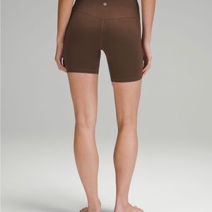 lululemon athletica Brown High-Rise Athletic Bike Shorts